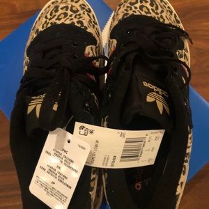 Adidas Leopard Print Rivalry Low Sneakers